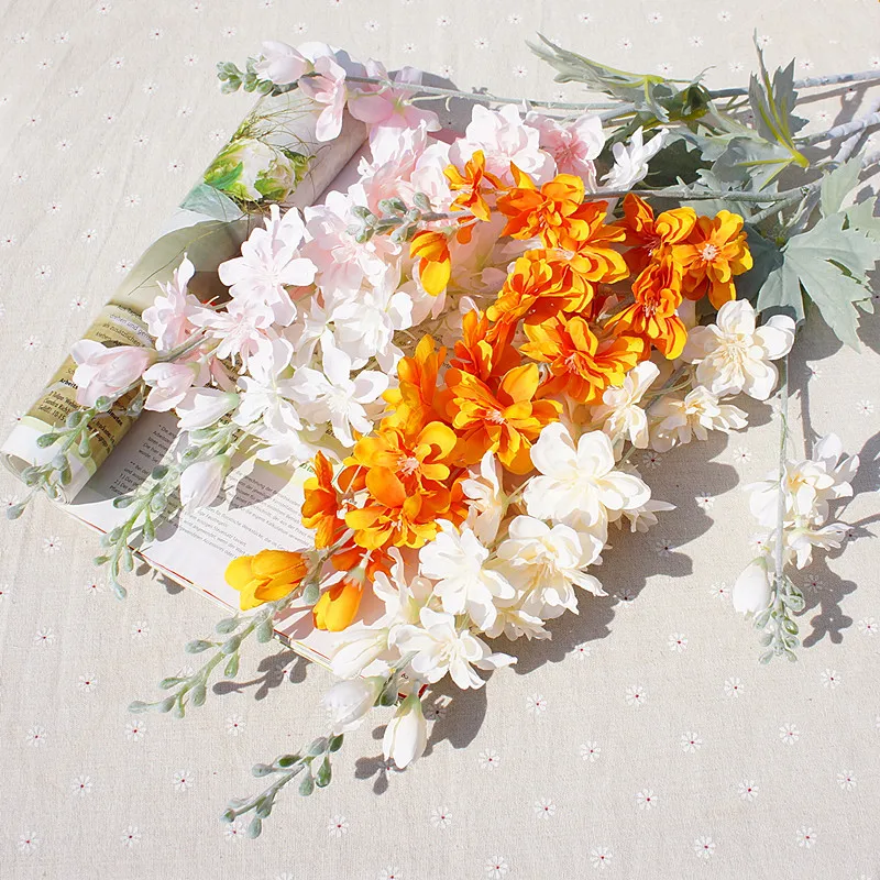 

2019 New long stem silk flower Artificial flowers Wedding party decoration flores fleur artificielle