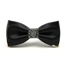 Модные элегантные джентльменские бабочки из кожи со стразами, Бабочка, свадебные вечерние галстуки-бабочки, благородный дизайн галстук-бабочка