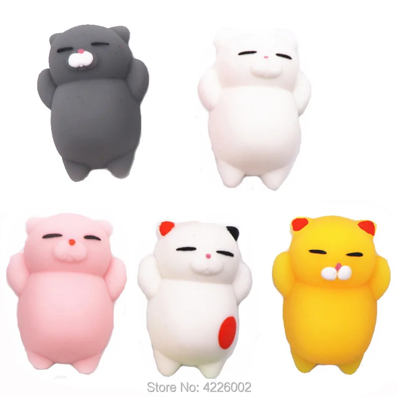 Lot Squishy Squeeze Mochi Cat Squichy Antistress Squishes Fun Squishies Kawaii Animals Set Anti stress Funny Toys for Children