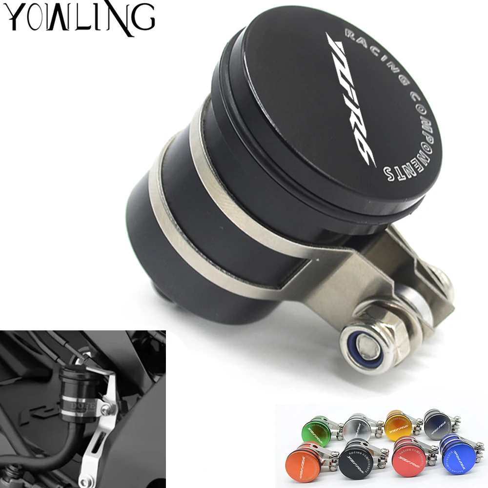 

For YAMAHA YZF-R6 YZFR6 YZF R6 R6S YZF600 1999 2000 2001 2002 Brake Fluid Reservoir Clutch Tank Oil Fluid Cup Cover 2005-2018