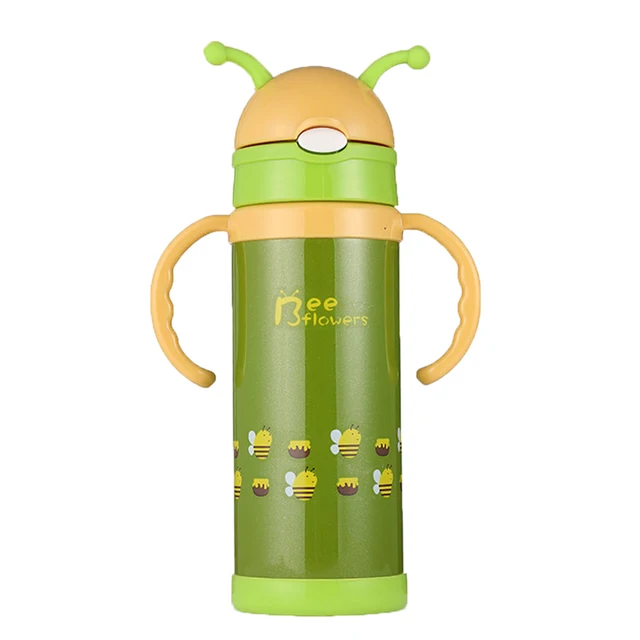 350ML Straw Cartoon Water Bottle Insulation Cartoon Water Bottle