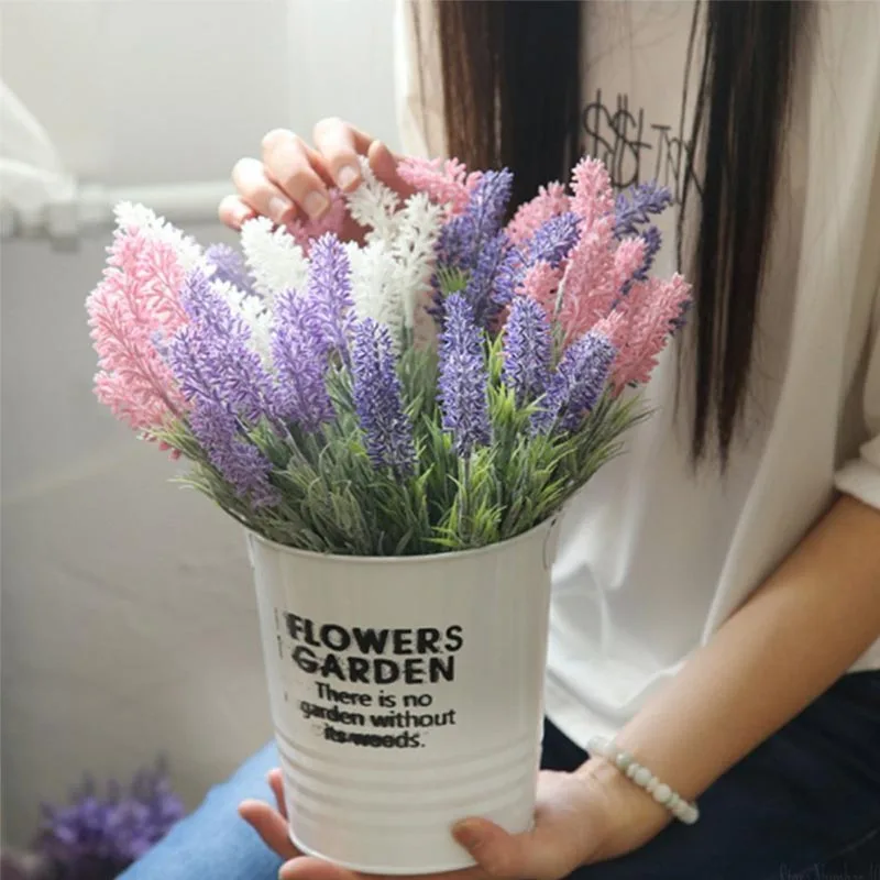 

1PCS Romantic Provence decoration lavender flower plastic artificial flowers grain decorative Simulation of aquatic plants