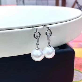 

New Design S925 Silver Pearl Earrings Findings Stud Earrings Settings Mountings Parts Mounts for Wedding Gift Bridal Women