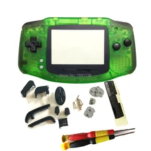 Прозрачный зеленый корпус чехол Замена пластиковый корпус крышка для nintendo GameboyAdvance консоль с оригинальной линзы логотипа