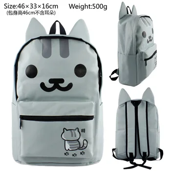 

Japanese Game Neko Atsume Cat With Ear Backyard Backpacks Bag Girls Students Shoulder Bag Schoolbag