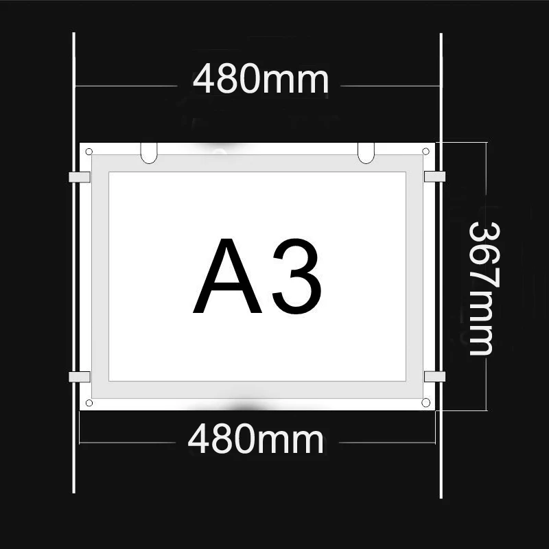2 блока/колонки) A3 Двусторонняя Светодиодная лампа окно, отображающее освещение карман, освещенный оконный Плакат рамка для агента по продаже, свойства