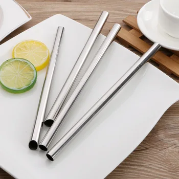 

21.5cm/8.5inch Stainless Steel Straw for Smoothie Pearl Bubble Tea Juice Straight Metal Drinking Straw for 20oz Cups