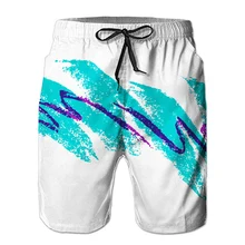 Новые обшитые мужские шорты с 3D-принтом, пляжные шорты, разноцветные быстросохнущие летние 3d мужские шорты, повседневные шорты