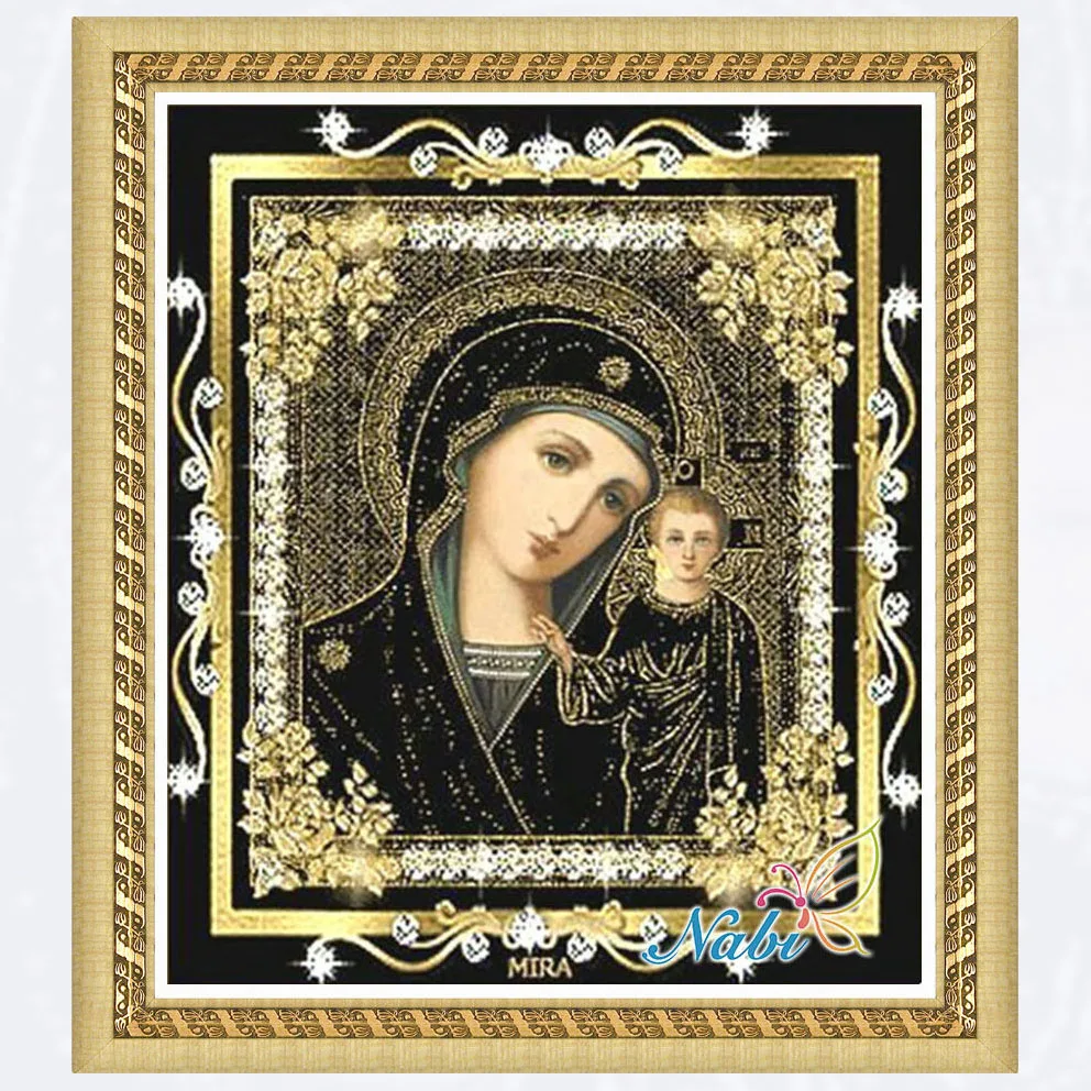 Religion nossa senhora фото бисер Стразы 2483R-круглая Алмазная вышивка крестиком мозаика