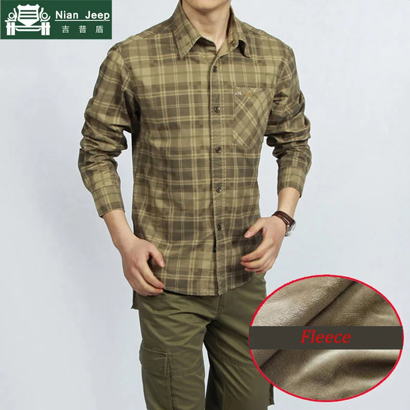 2020 Brand Shirt Men Autumn Winter Fleece Warm Men Shirt Plus Size 3XL Long Sleeves Army Military Shirt Men Chemise homme 2020 Brand Shirt Men Autumn Winter Fleece Warm Men Shirt Plus Size 3XL Long Sleeves Army Military Shirt Men Chemise homme