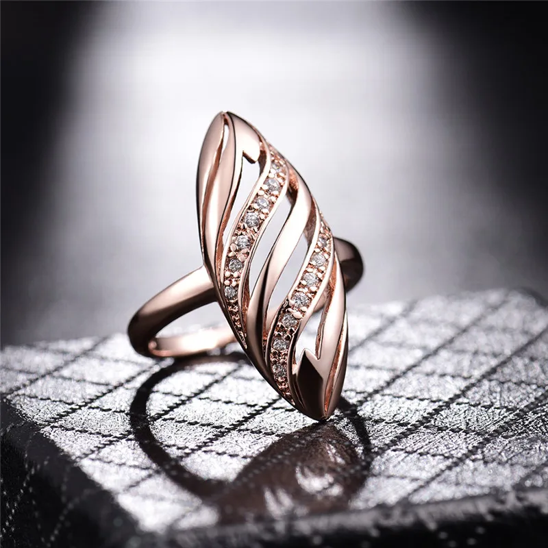 XIAGAO, Прямая поставка, этническое кольцо для женщин, розовое золото, кристалл, богемное кольцо, обручальное, обручальное, ювелирное изделие, кольцо для шоссе, XGA076