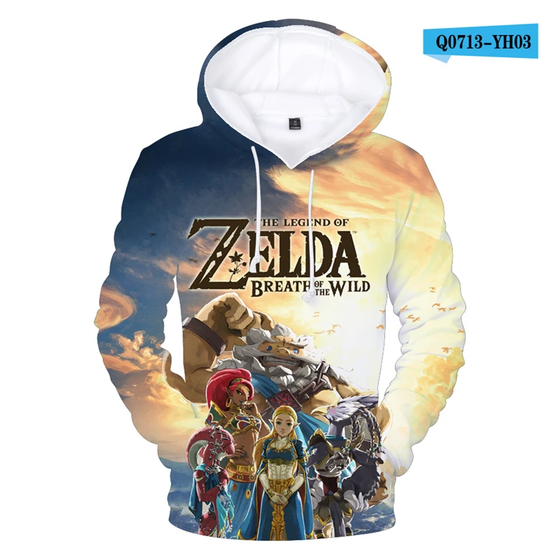 

Zelda Hoodie Games Funny Sweatshirts Oversized The Legend Of Zelda Cosplay Long Sleeve Japanese Game 3D Hoodies Anime Hoodie