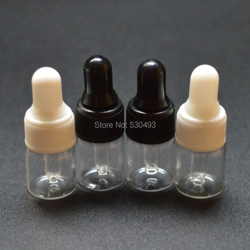 

5pcs Clear Small Glass Bottle 1ml Sample Vial For Essential Oil Perfume Tiny Portable Bottle