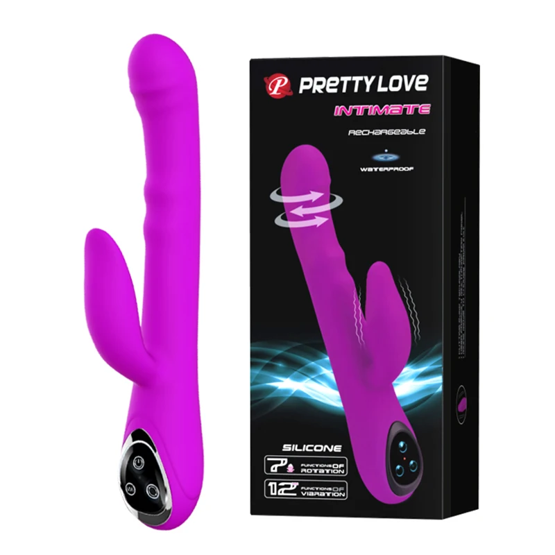 Вибратор Pretty Love с 12 режимами вибраций и 7 ротации Usb зарядка кролик Массажер
