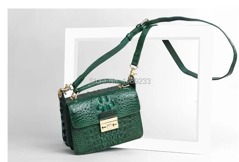 Натуральная женская сумка из крокодиловый кожи, женская сумка из крокодиловой кожи маленького размера/сумка через плечо
