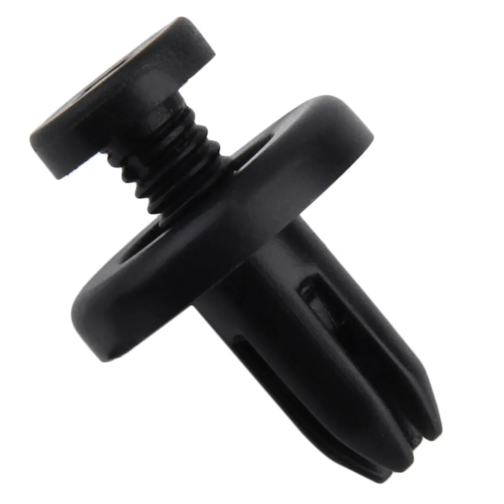 

High quality 50PCS 7mm Plastic Screw Rivet Push Fit Panel Trim Clips Fixings Clips Black For Car Motorcycle Parts