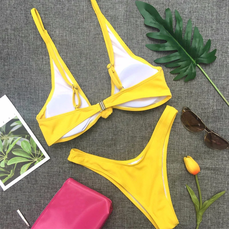 sexy women swimwear yellow bikini brasileiro 2019 beach wear cheap modest swimsuits hot girl tankini tiny halter thong blue set HTB11s7IHXmWBuNjSspdq6zugXXaY - sexy women swimwear yellow bikini brasileiro 2019 beach wear cheap modest swimsuits hot girl tankini tiny halter thong blue set