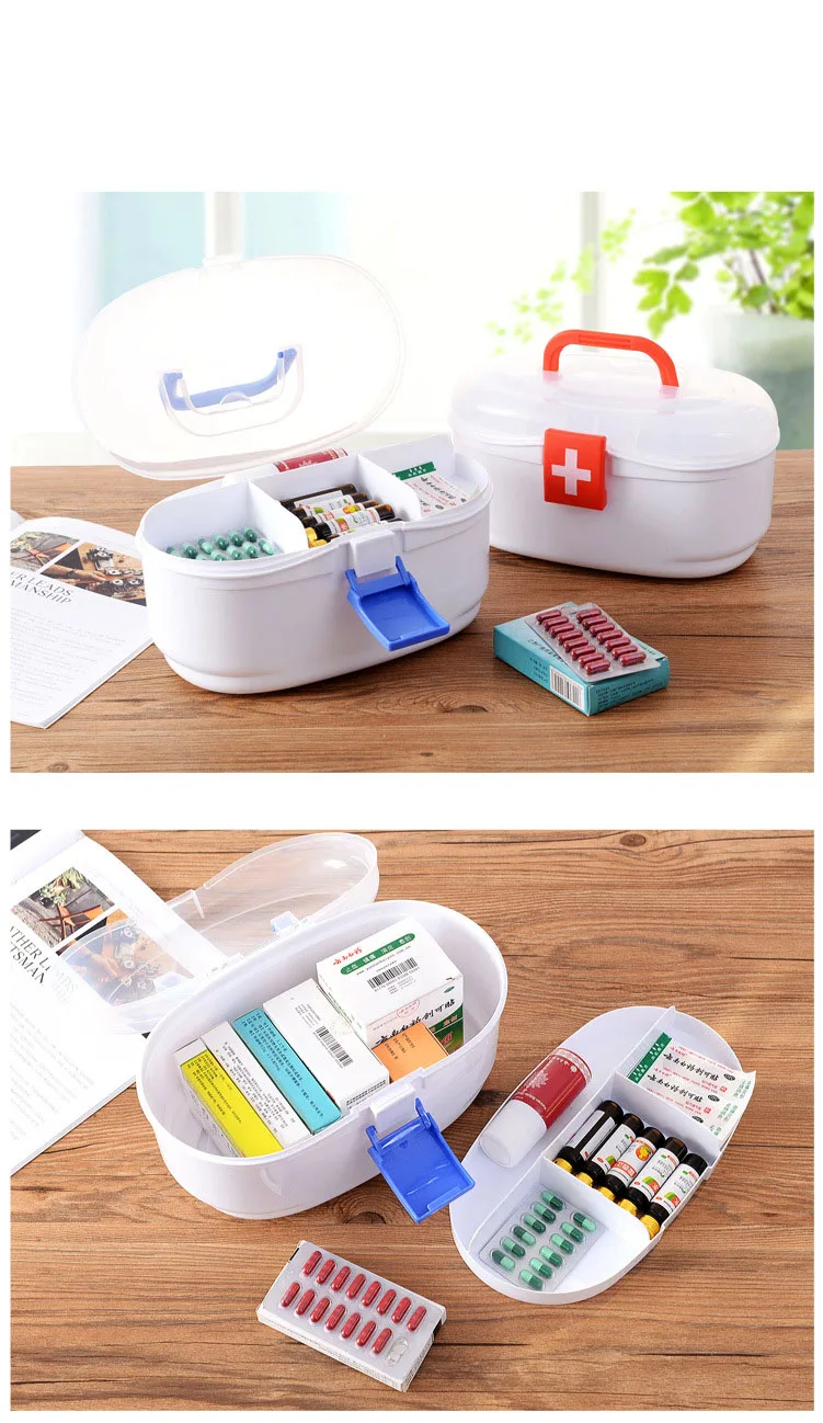 1 шт. домашняя медицина коробка многослойная аптечка пластиковые ящики для хранения лекарств для лекарств Домашний Органайзер