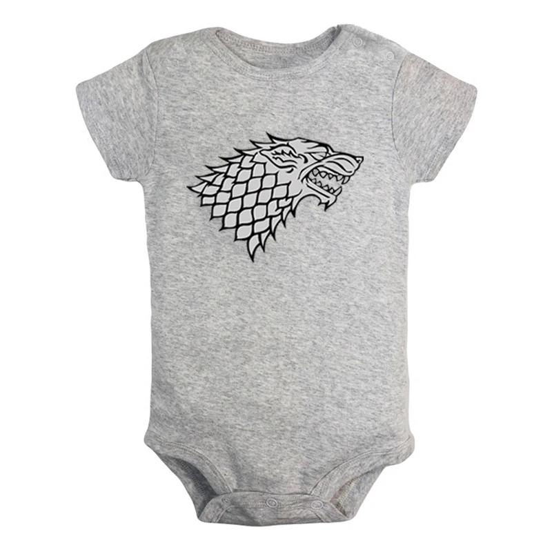 Direwolf House Stark/зимний дизайн Одежда для новорожденных Комбинезон с принтом Боди