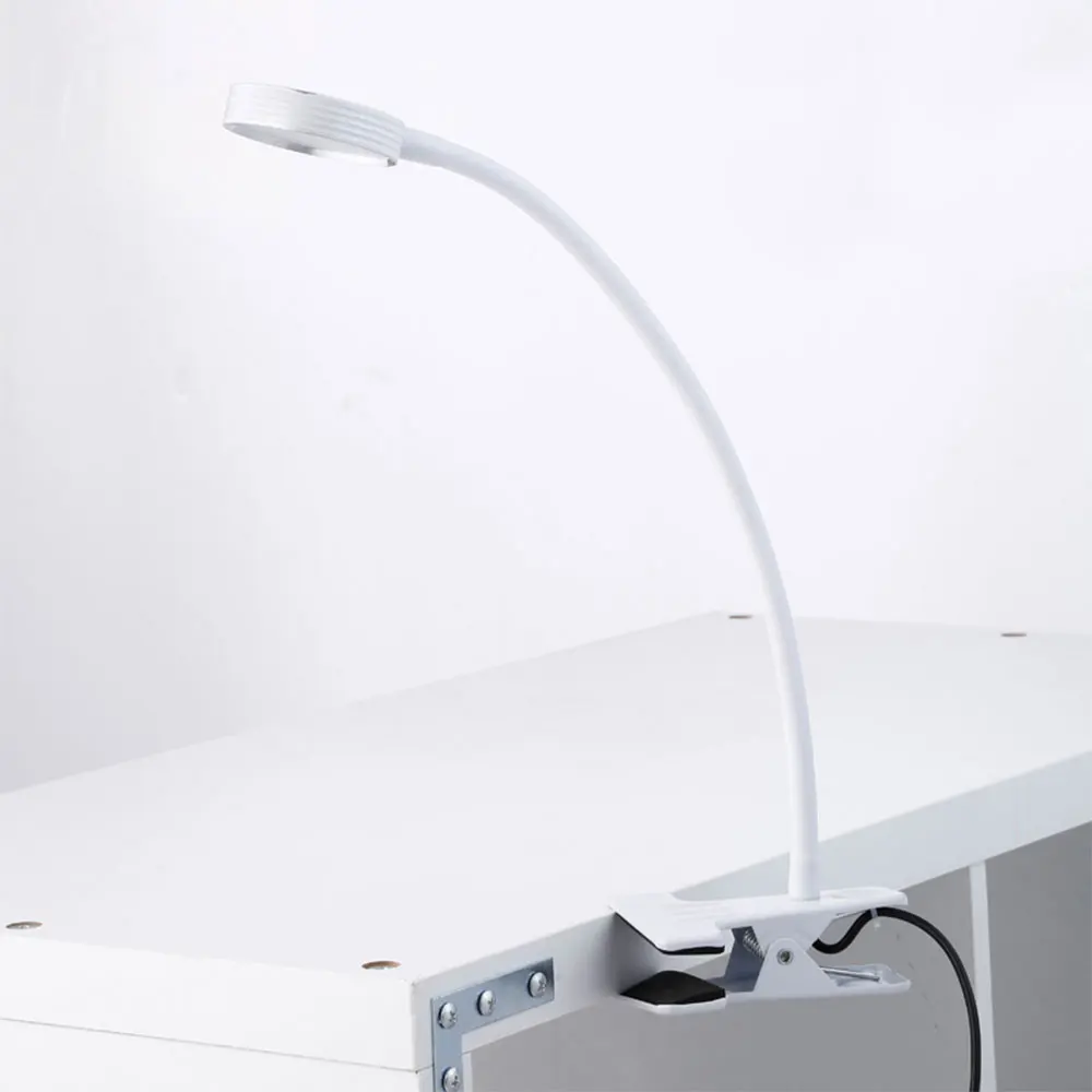 

LED Clamp Lamp Manicure Tattoo Makeup Reading Lighting With Plug 5W Black/White