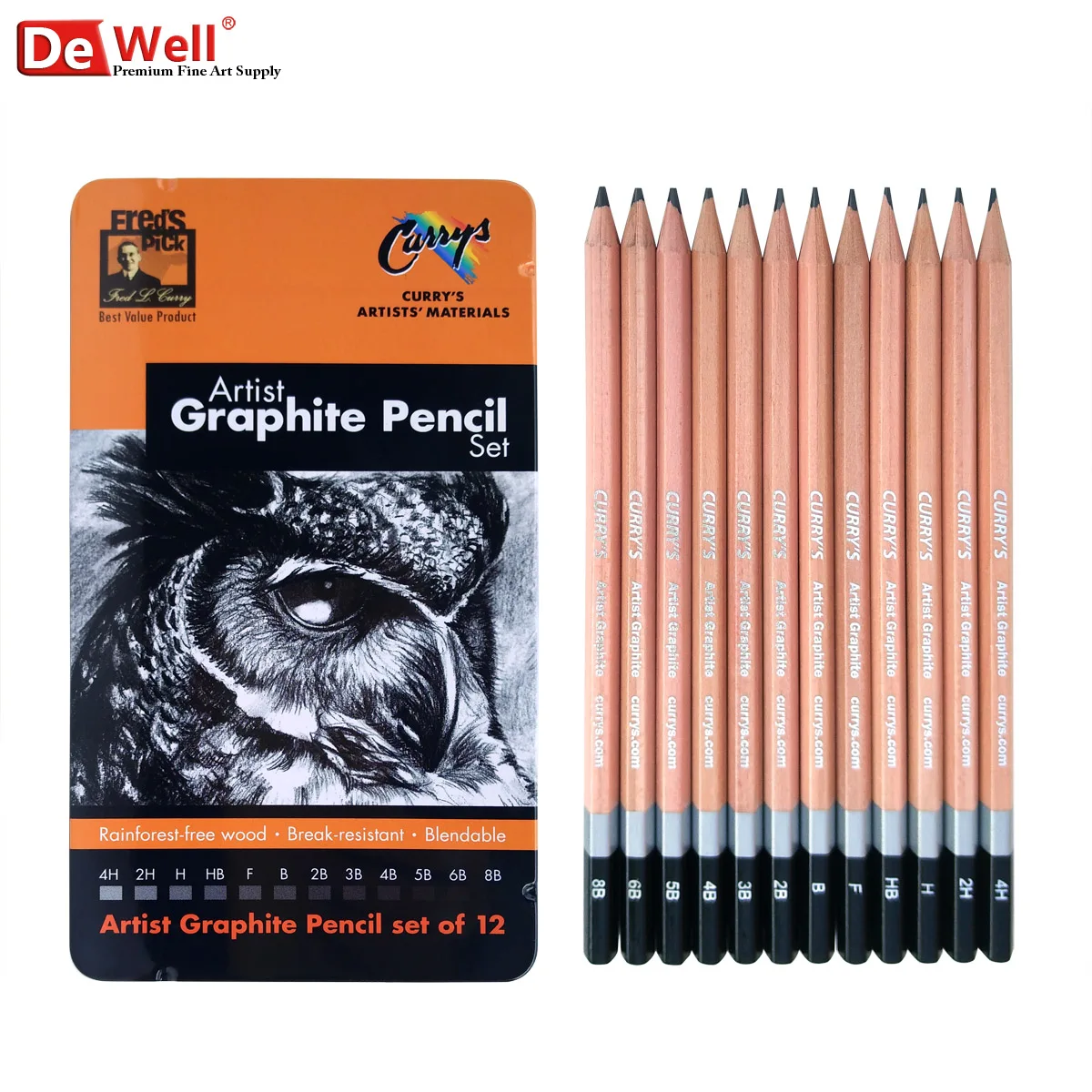 Набор графитовых карандашей для рисования Artist Professional 12 шт./компл. 4H 8B|pencil set|sketch