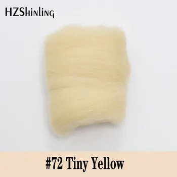 

5 g Super Soft felting Short Fiber Wool Perfect in Needle Felt and Wet Felt Tiny Yellow Color Wool Material DIY Handmade