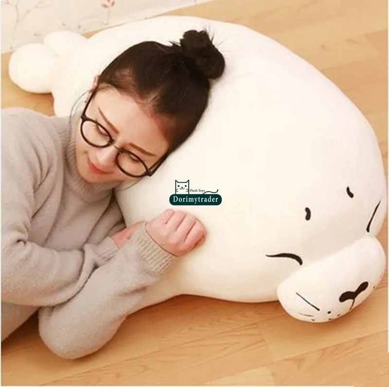 Dorimytrader 39'' 100cm Baby Doll Large Stuffed Cartoon Animal Arctic Seal Toy White Bear Kids Gift Free Shipping DY61055 (15)