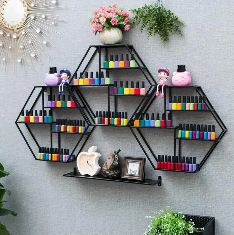 Nail polish frame iron nail art display framein Storage Holders
