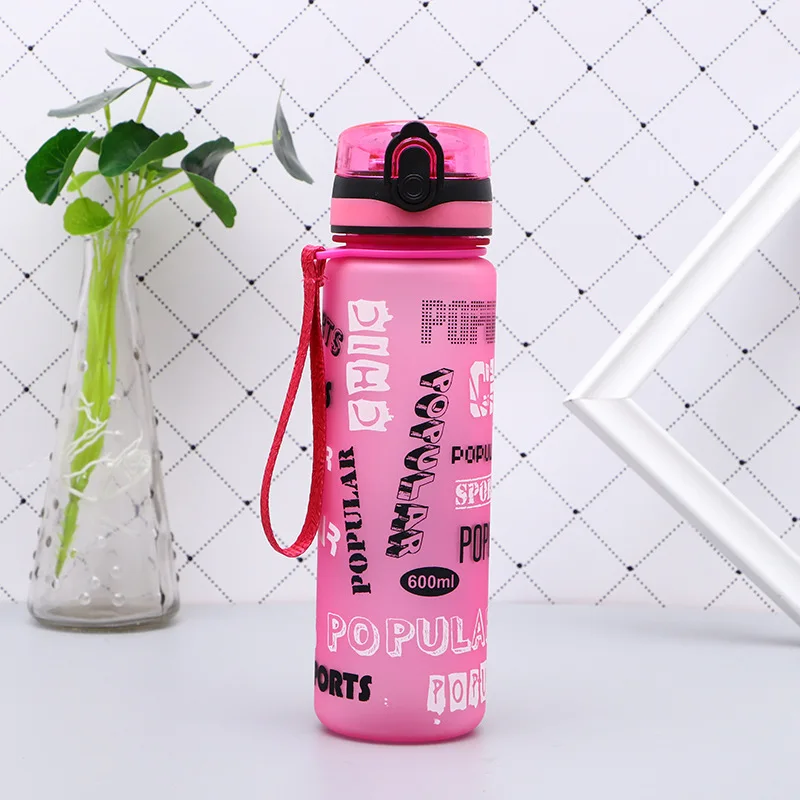 Pink Новинка 600 мл портативная пластиковая защита от утечки, без бпа My Sports Kids бутылка для воды Tour hiking Изолированная чайная чашка бутылки для лета - Цвет: Pink