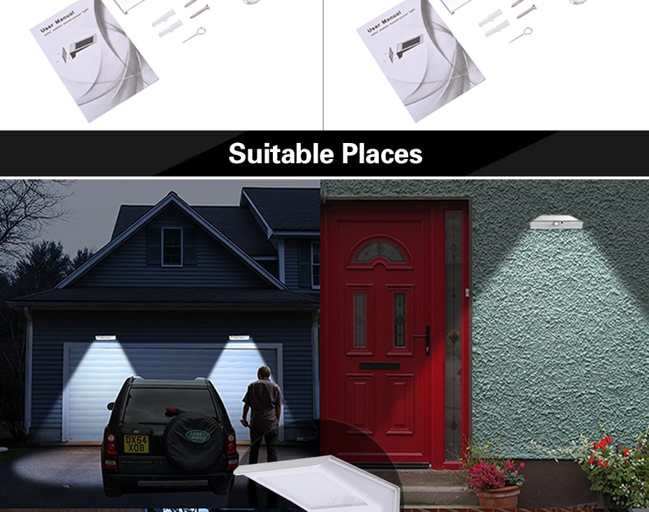 Sensor de Movimento ao ar Movido a Energia Solar para a Segurança do Jardim Ip65 à Prova Solar Luz Pir Livre Luzes Caminho Rua d' Água Lâmpada 4 Pcs 20 Led 20 solar power light
