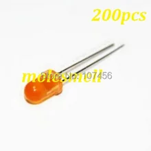 200 шт 5 мм оранжевый Ультра-яркий рассеянный оранжевый светодиодный светильник Новые 5 мм очки с оранжевыми стеклами светодиодный 5 мм Большой/широкоугольный Оранжевый Светодиодный s