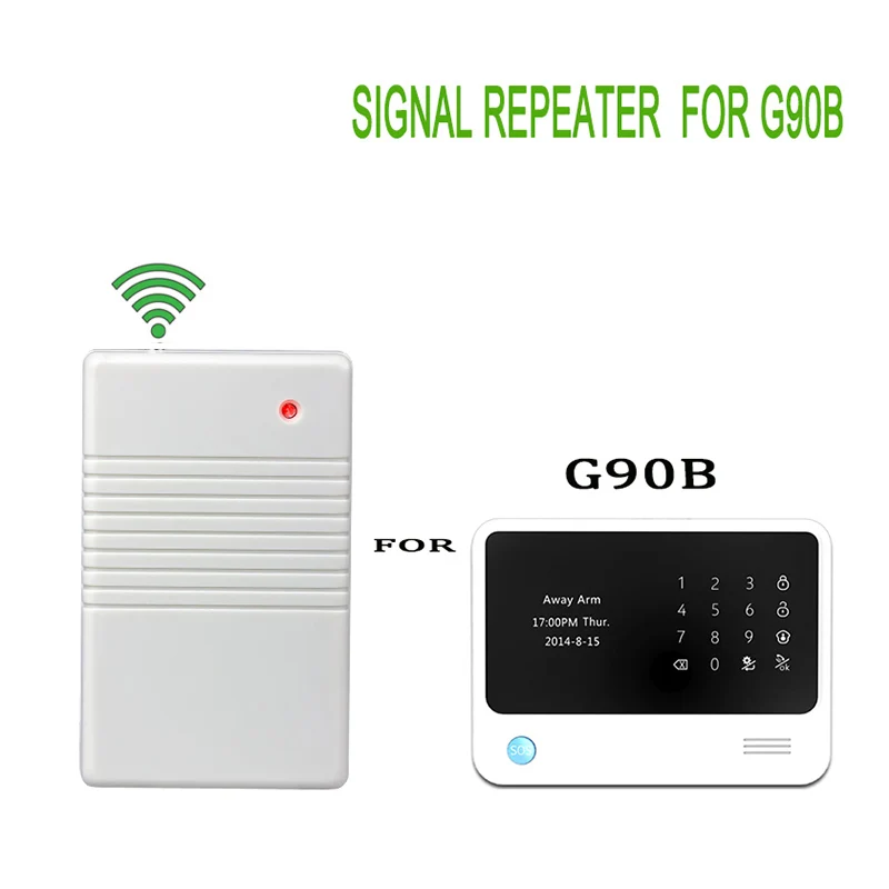 

433mhz Wireless Enhance signal repeater Stronger signal for G90B Home Security Burglar alarm system