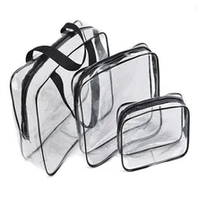 2017 3pcs/set Travel Essential Transparent Waterproof Toiletry Wash Bathing Supplies Storage Bag Makeup Cosmetic Bags PVC Pouch