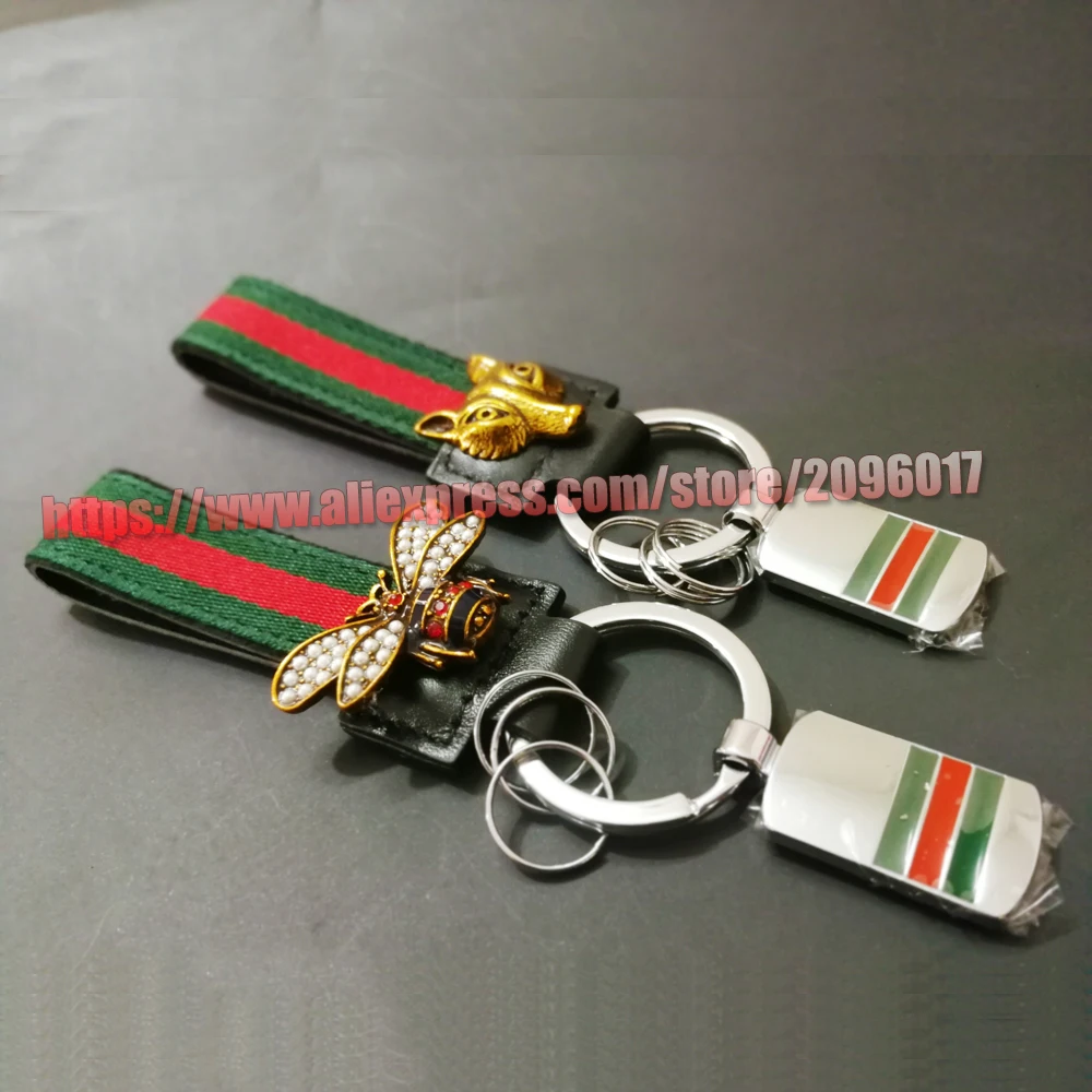 

Brand Handmade DIY Bee keychain buckle for the man woman car key chain gift key hooker with diamond bag belt buckle accessories