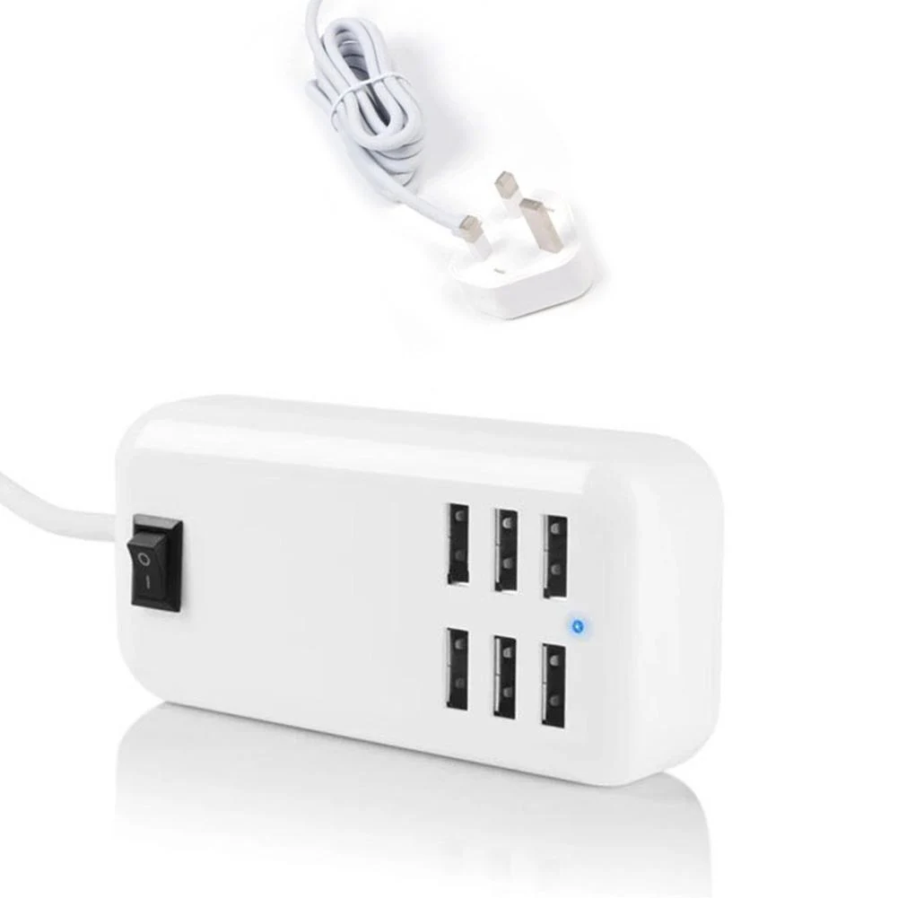 

Universal 20 W 6 port USB Charging for Iphone 7/8/X/XS/XR/6/6s max for Huawei mate/p 20 pro xiaomi 9 US/EU/UK Plug fast charger