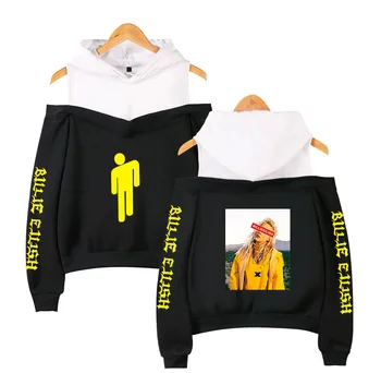 

Moleton Billie Eilish Women Hoodies Sweatshirts Long Sleeve Off-Shoulder Exclusive Women Album Sala Autumn Cute Hoodie Plus Size