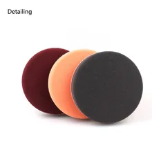 Детализация 6 дюймов/150 мм плоский Поролоновый коврик полировка колодки для полировки и полировки автомобиля-3 цвета темно-бордовый, оранжевый, черный