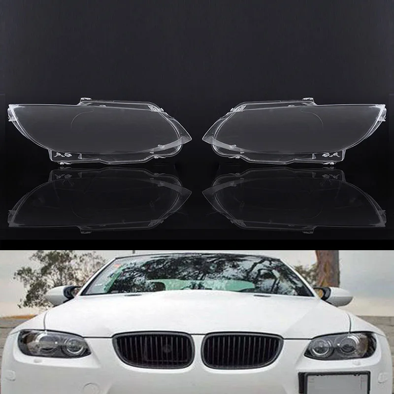 

One Pair Transparent Headlight Headlamp Lens Replacement Cover Fit For BMW E92 E93 Coupe M3 328i 335i Car Lights Headlight Lamp