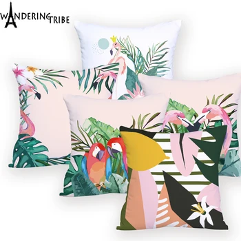

Pink Flamingo Pillow Case Pink Bedroom Fecor Custom Printed Cushion Covers Animal Tigers Throw Pillow Decor Bed Gifts New
