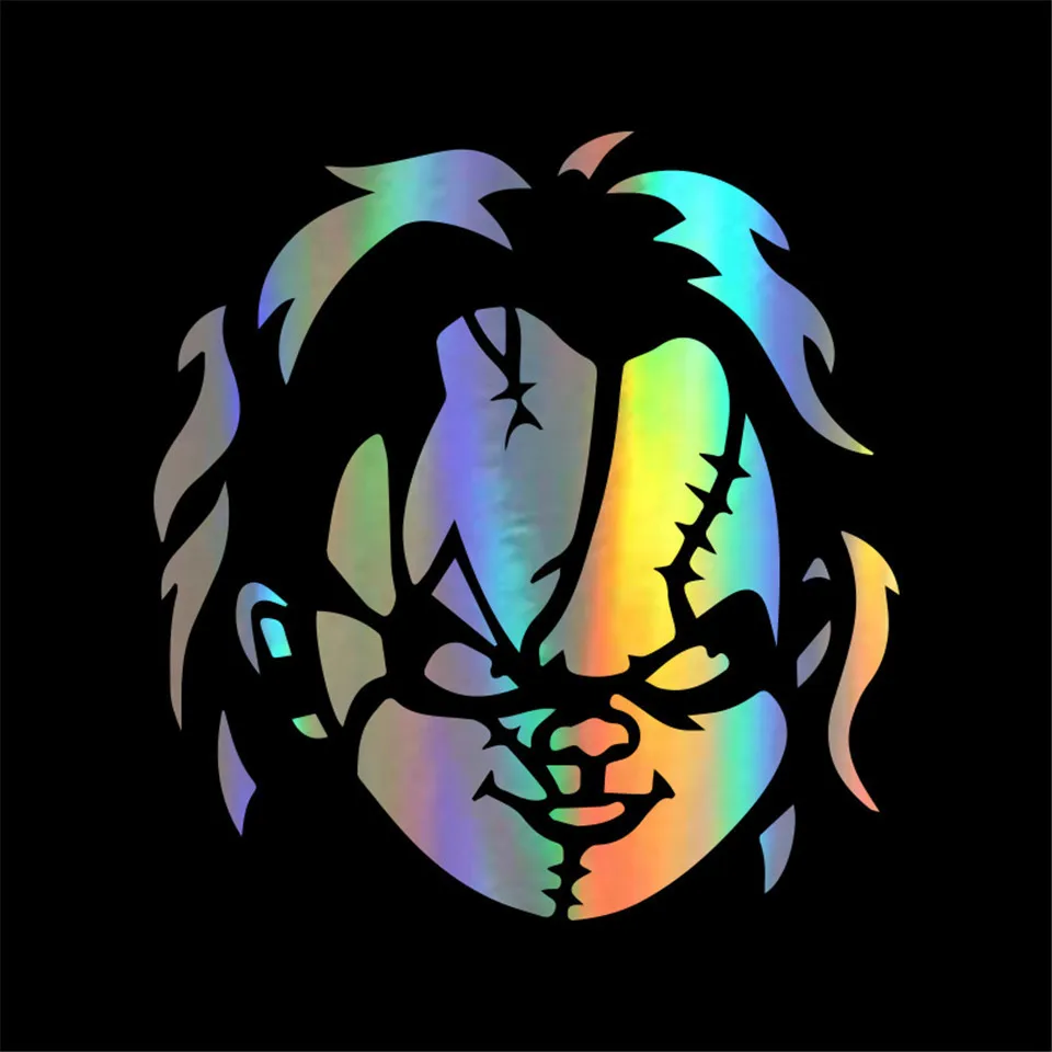 Chucky Motorcycle Car Styling BlackSilver Car Sticker Vinyl Decal 14.6cm15 (8)
