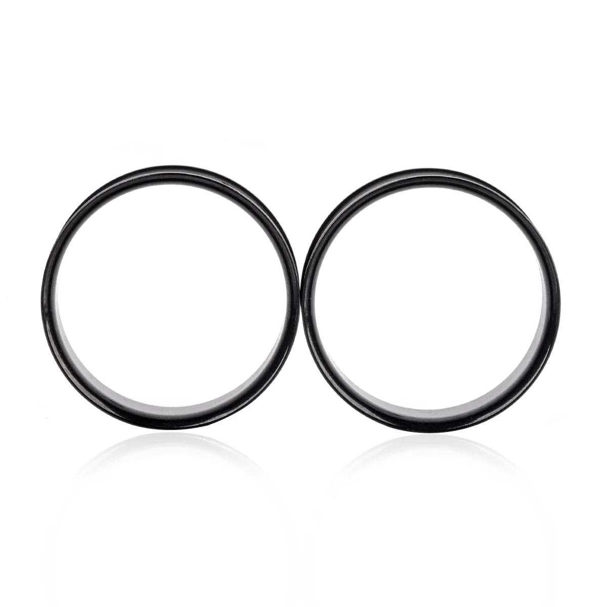 1 Pair Black Stainless Steel Ear Stretcher Expansion Shellhard Hollow Ear Gauges Plugs Flesh Tunnels Body Piercing Jewelry