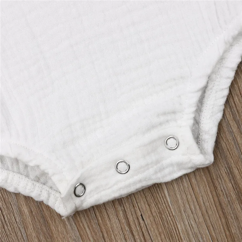 carters baby bodysuits	 Baby Boys Romper Summer Infant Unisex Newborn Button Sleeveless Girls Solid One-pieces Jumpsuit Baby Cotton Linen Clothes Outfit Cotton baby suit