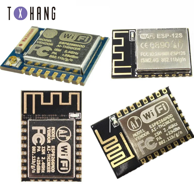 ESP8266 ESP-07 ESP-12 ESP-12E ESP-12F serial WIFI wireless module transceiver | Электронные компоненты и