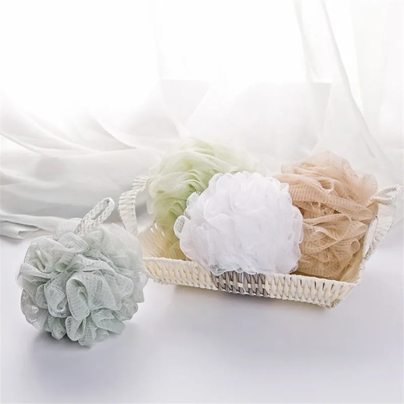 

Luckyfine Bath Sponge Mesh Exfoliating Shower Pouf Bath Ball Towels Body Cleaner Shower Sponge Bathing Tools