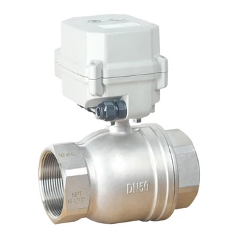 

DC 12V Motorized Ball Valve BSP 2''(DN 50MM) Electrical Ball Valve,CR2-02,Stainless Steel 304, Manual Override & Indicator