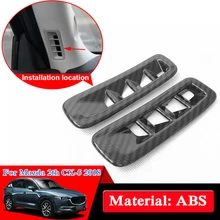Автомобильный Стайлинг 2 шт ABS хром а столб вентиляционное отверстие крышка для Mazda 2th CX-5 блестящие выпускные Накладки Внутренние украшения автомобильные наклейки