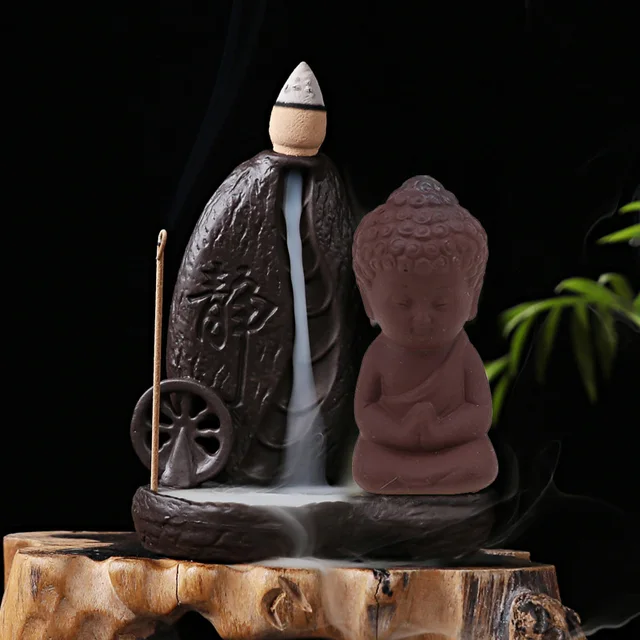 Wcic Garden Ornament Little Buddhism Monk Small Figurines Miniature Wcic Garden Ornament Little Buddhism Monk Small Figurines Miniature Purple Clay Buddha Statues Mini Chinese
