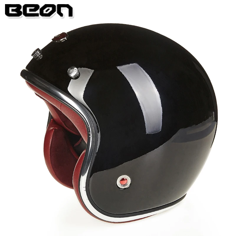 Бренд BEON B-108 moto rcycle шлем винтажный скутер открытый шлем Ретро 3/4 шлем GFRP материал capacete moto cascos