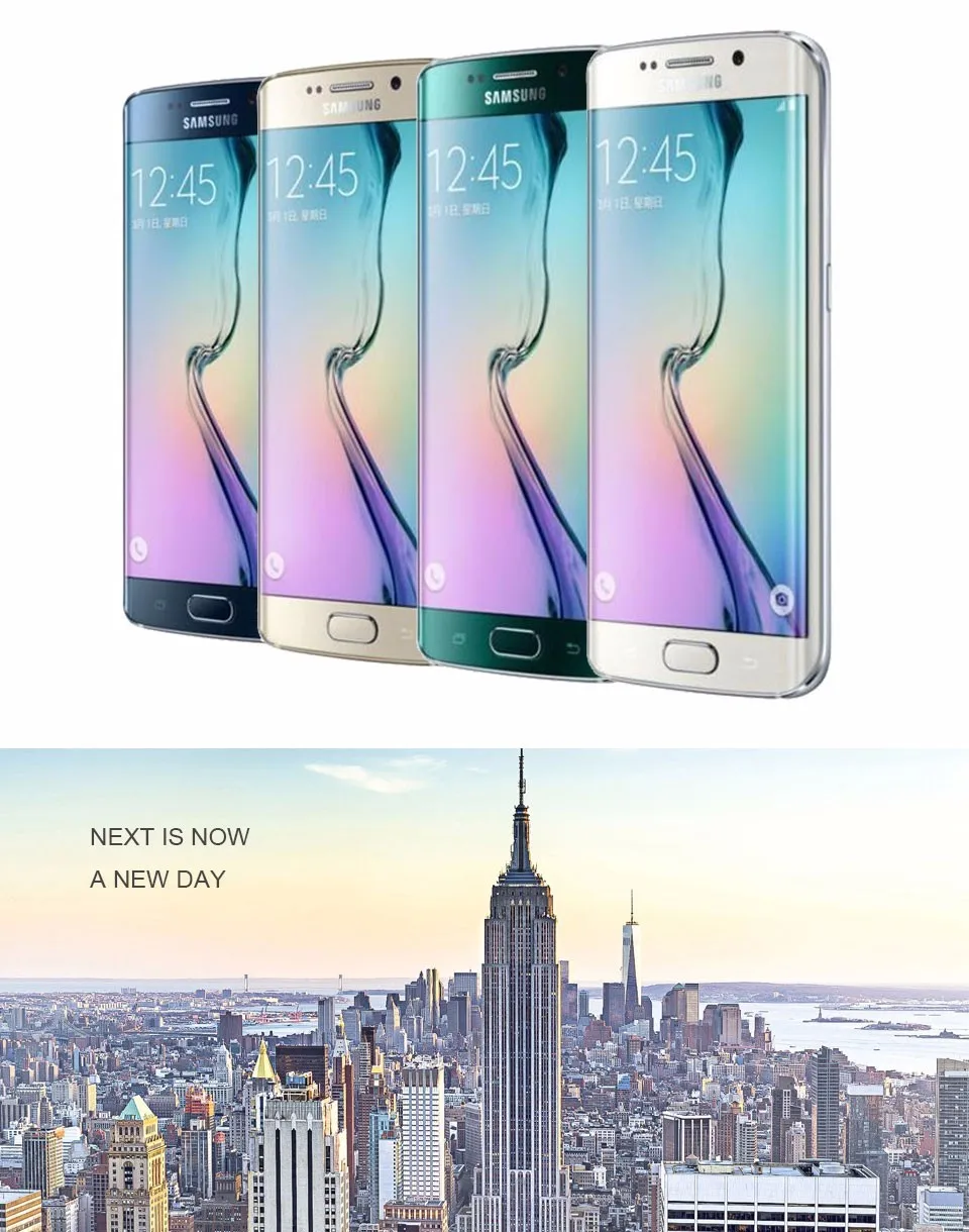 Samsung Galaxy S6 G920F S6 Edge G925F мобильный телефон Европейская версия Восьмиядерный 3 ГБ ОЗУ 32 Гб ПЗУ LTE 16 Мп Android 5,0 разблокирован