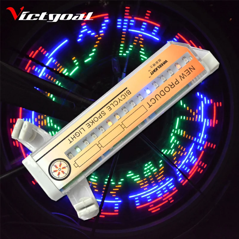 

VICTGOAL Bicycle Wheel Light DIY Pattern Lights Colorful Bright Cycling LED Lights Tire Lamp Leaf Bike Light Cycling Accessories